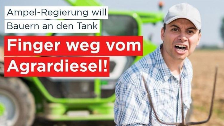 "Finger weg vom Agrardiesel", fordert die CDU Sachsen - auf ihre Art.