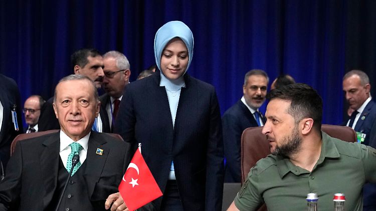 Erdogan und Selenskyj auf einem NATO-Gipfel in Litauen im Juli 2023.