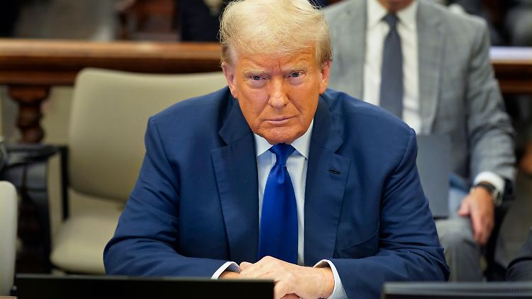 Trump zum Prozessbeginn im Oktober.