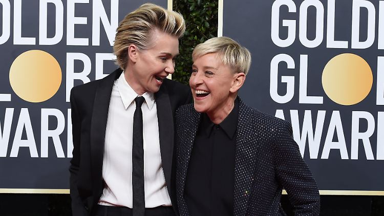 Portia de Rossi und Ellen DeGeneres haben immer was zu lachen - auch bei den Golden Globes 2020. 