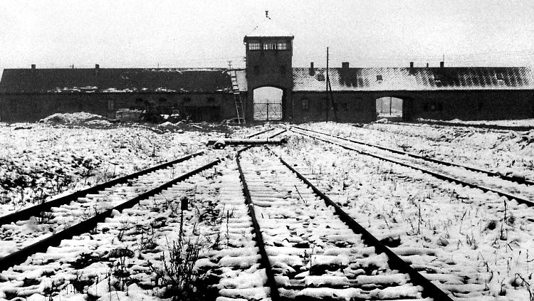 Die Gleise, die zu den Gaskammern in Auschwitz führten.