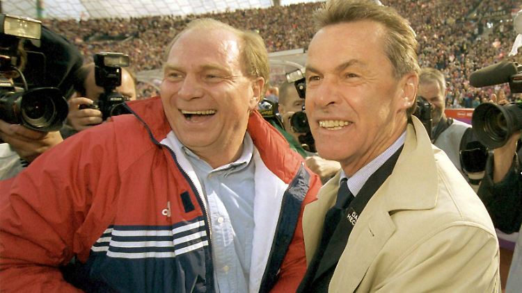 Erlebten viele gemeinsame Erfolge: Hoeneß und Hitzfeld.