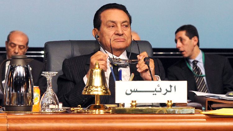 Seit drei Jahrzehnten an der Macht: Husni Mubarak.
