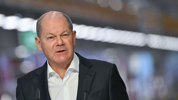Bundeskanzler Olaf Scholz: "Galgen sind keine Argumente. Politische Gegner sind keine 'Vollpfosten'."