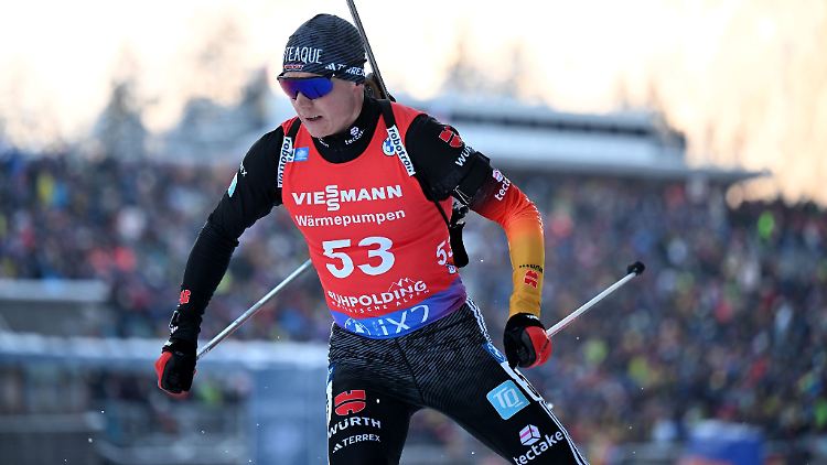 Auf Rang sechs bester Deutscher beim Sprint in Ruhpolding: Justus Strelow.
