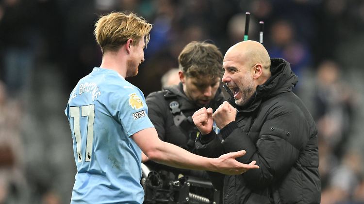 Guardiola ist vollkommen zufrieden.