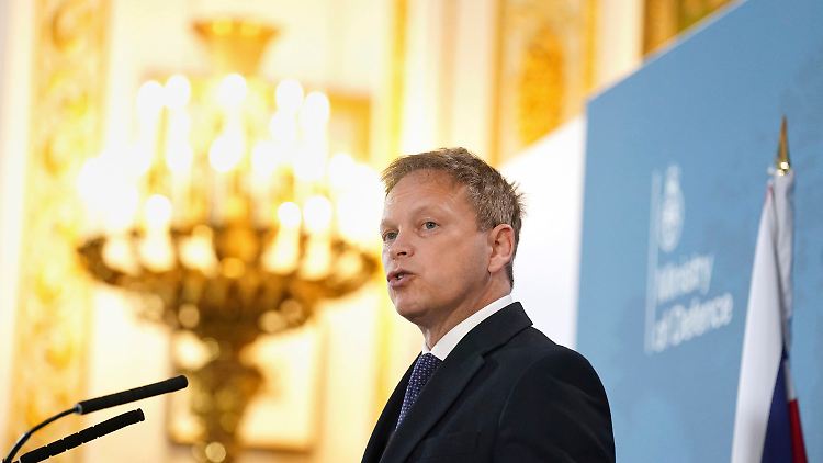Shapps ruft bei seiner Rede in London dazu auf, Putin die Stirn zu bieten.