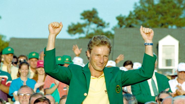 Langer bei seinem zweiten US Masters-Sieg 1993.
