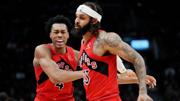 Bester Mann war Gary Trent Jr. (r.) mit 28 Punkten für die Raptors.