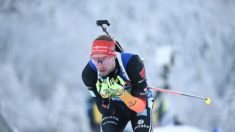 Kam beim Weltcup in Antholz auf Rang drei: Biathlet Johannes Kühn.
