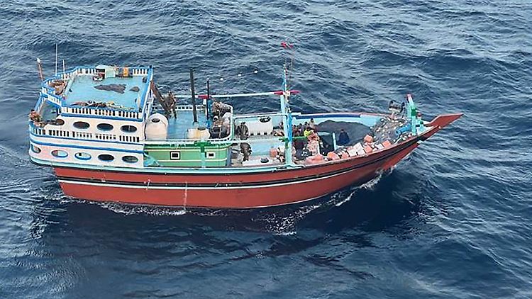 Das arabische Schiff wurde nach dem Einsatz versenkt.