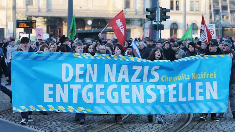 3000 Demonstranten kamen 2018 zu einer Gegendemonstration.