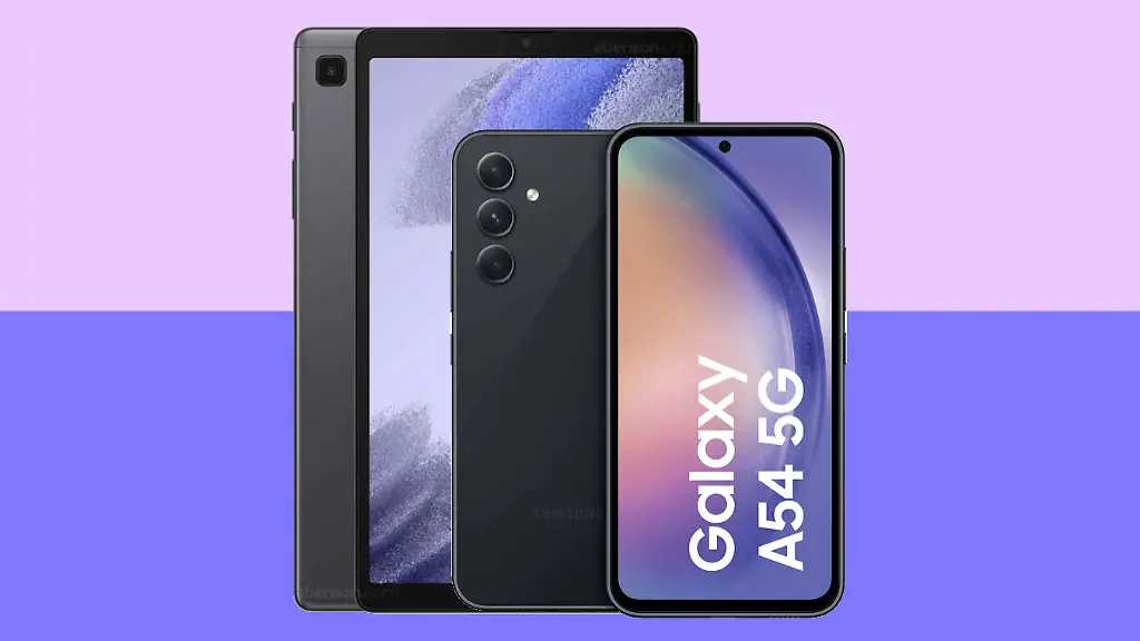 Guenstiges-Doppelpack-Das-Galaxy-A54-und-das-Galaxy-Tab-A7-Lite-gibt-es-bei-Blau-de-mit-Vertrag-fuer-13-Euro