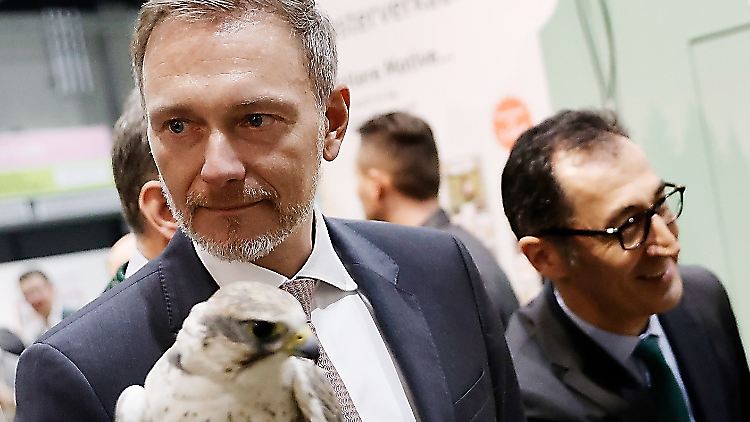Finanzminister Lindner bei der Eröffnung der Grünen Woche am Dienstag in Berlin.