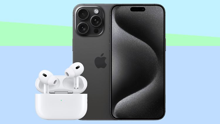Starkes Duo: Das iPhone 15 Pro Max gibt es samt AirPods Pro 2 für einen Euro bei o2.