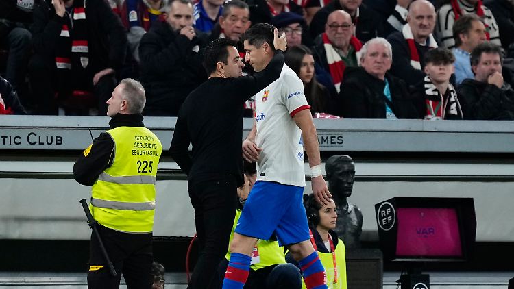 Robert Lewandowski wird 2024 nicht spanischer Pokalsieger.