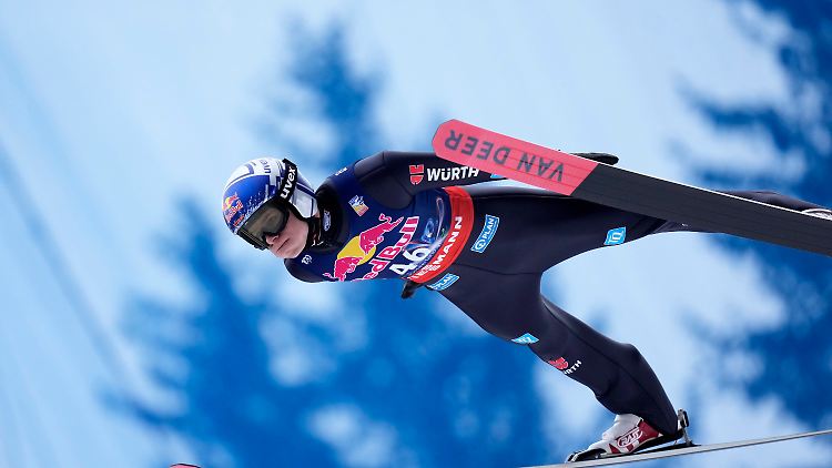 Wellingers besten Skiflug-WM-Ergebnis war ein siebter Platz 2018 in Oberstdorf.