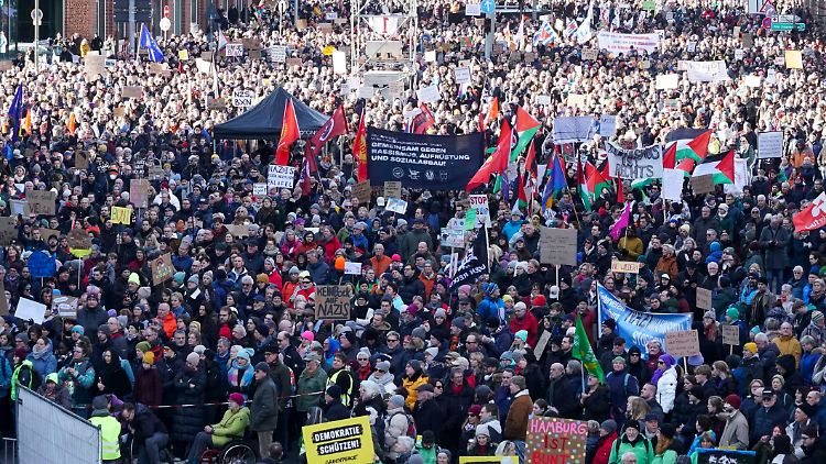 Dutzende Organisationen schlossen sich dem von Fridays for Future initiierten Protest in Hamburg an. 