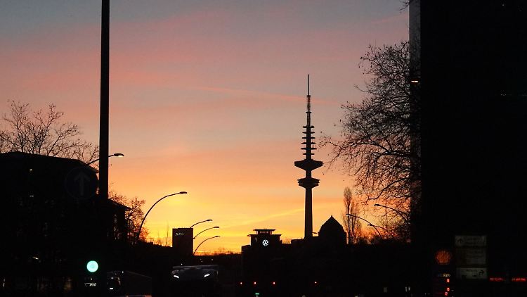 Sonnenaufgang in Hamburg