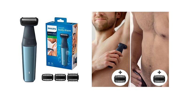 Mit dem Bodygroomer von Philips lassen sich unter der Dusche Körperhaare stutzen.