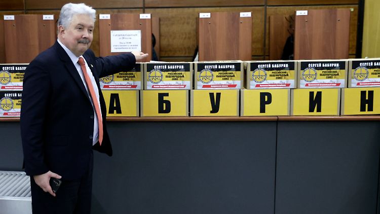 Erst übergibt Baburin gesammelte Unterschriften zur Registrierung als Präsidentschaftskandidat, um dann kurze Zeit später seinen Rückzug anzukündigen.