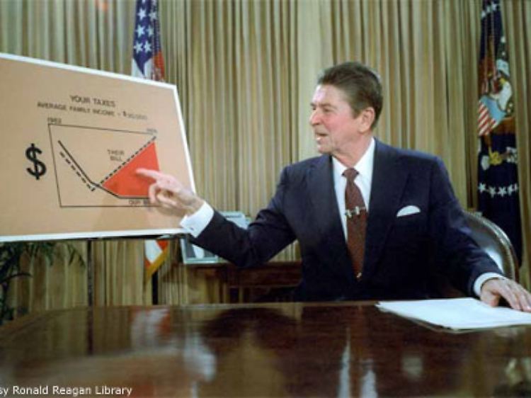 Erfreute sich extremer Beliebtheit bei den Amerikanern: Ex-Präsident und Vorzeige-Neoliberaler Ronald Reagan.