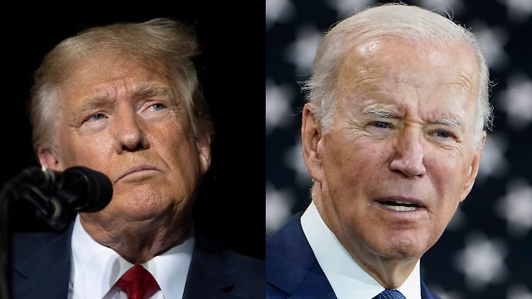 Am 5. November 2024 wird in den USA ein neuer Präsident gewählt. Die Chancen für einen neuerlichen Showdown zwischen Trump (l.) und Biden wachsen. 