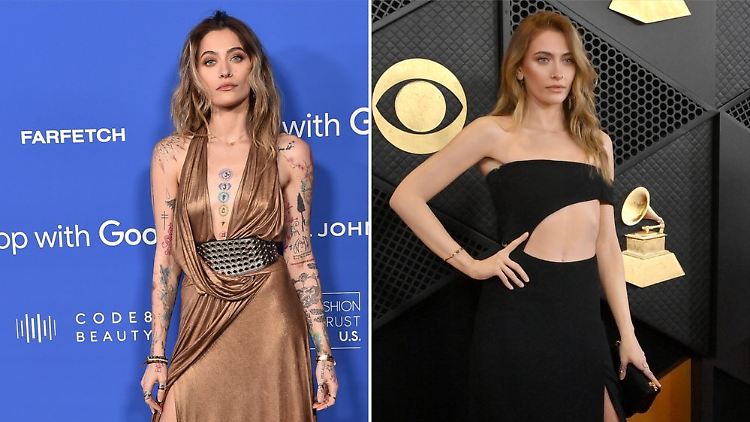 Paris Jackson mit und ohne Tattoos.