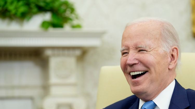 US-Präsident Biden gibt sich gegenüber seinem Herausforderer Trump gelassen. 