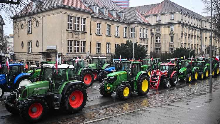 Am Wochenende demonstrierten Landwirte überall in Polen, hier in Posen.