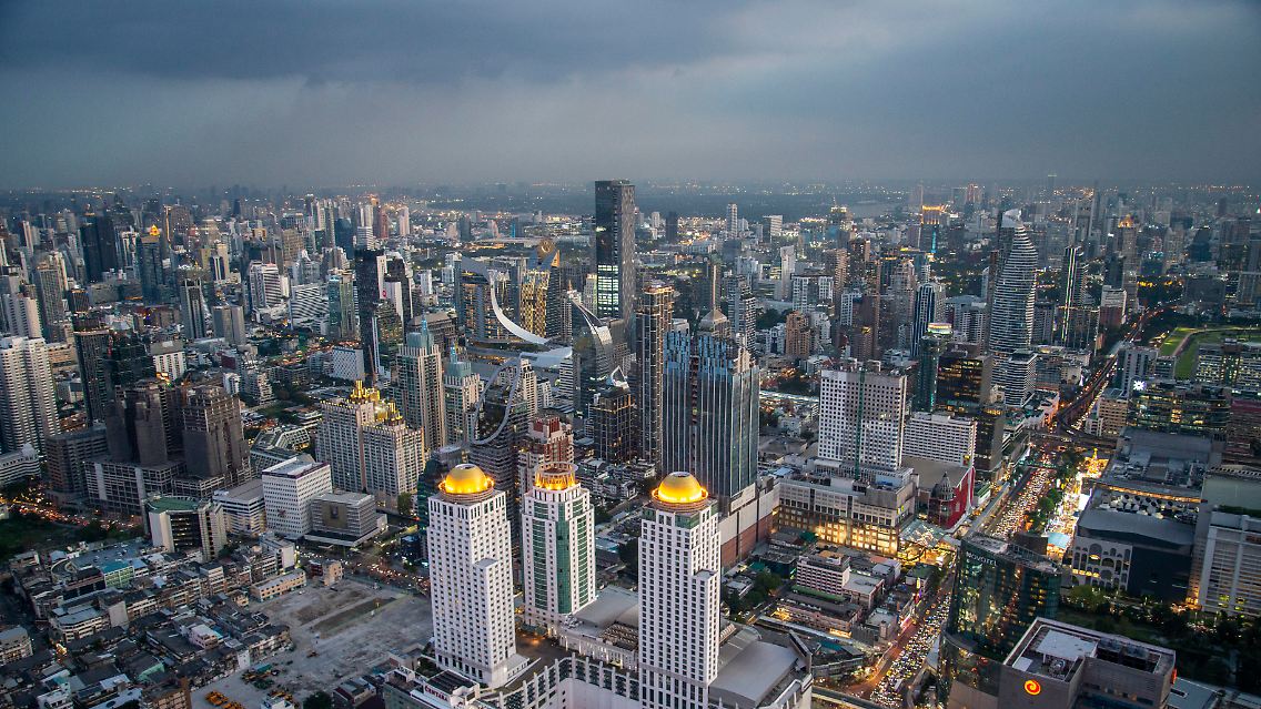 Blick auf die thailändische Hauptstadt Bangkok.