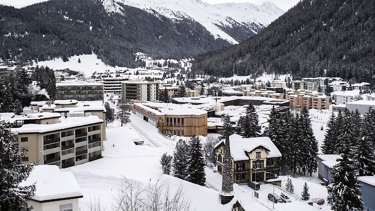 Blick auf das Kongresszentrum in Davos, Veranstaltungsort des Weltwirtschaftsforums WEF.