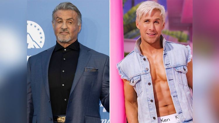 Ungewöhnliche Wahl: Sylvester Stallone (l.) kann sich "Barbie"-Star Ryan Gosling als Rambo vorstellen. 