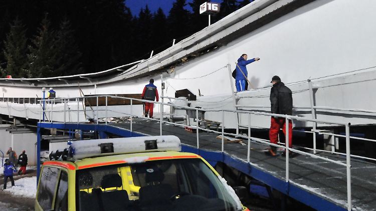 Auf der Bobbahn in Altenberg passierte der schwere Unfall.
