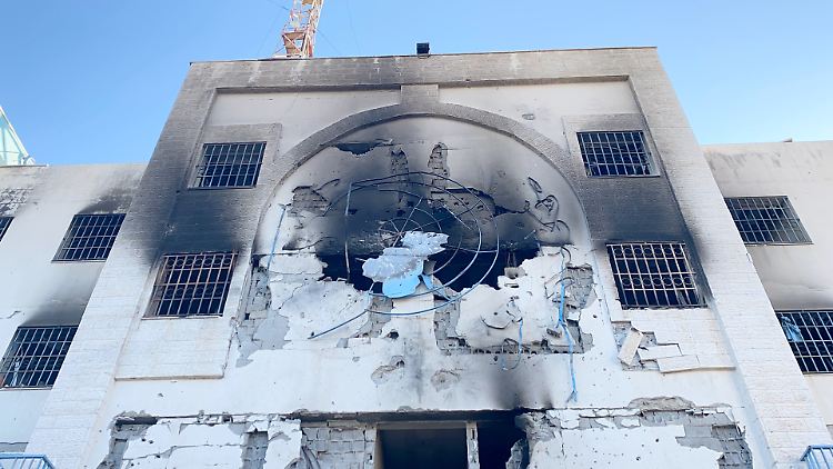 Von Bomben und Vorwürfen erschüttert: Das verlassene Hauptquartier des UNRWA in Gaza Stadt. 