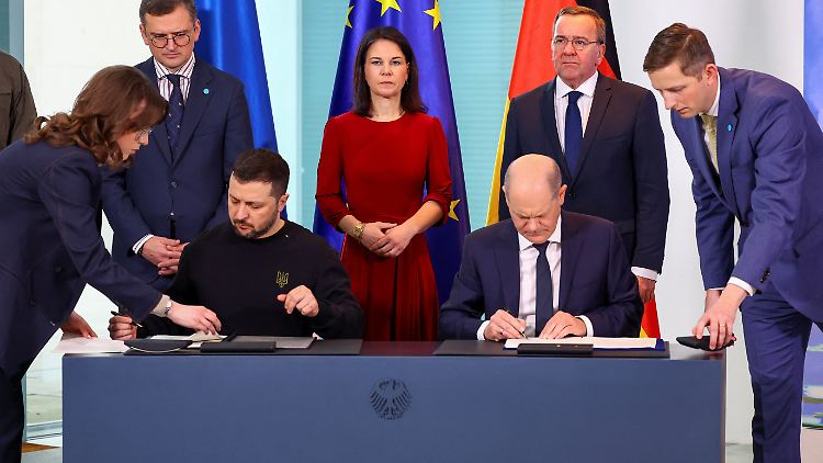 Selenskyj und Scholz trafen sich in Berlin.