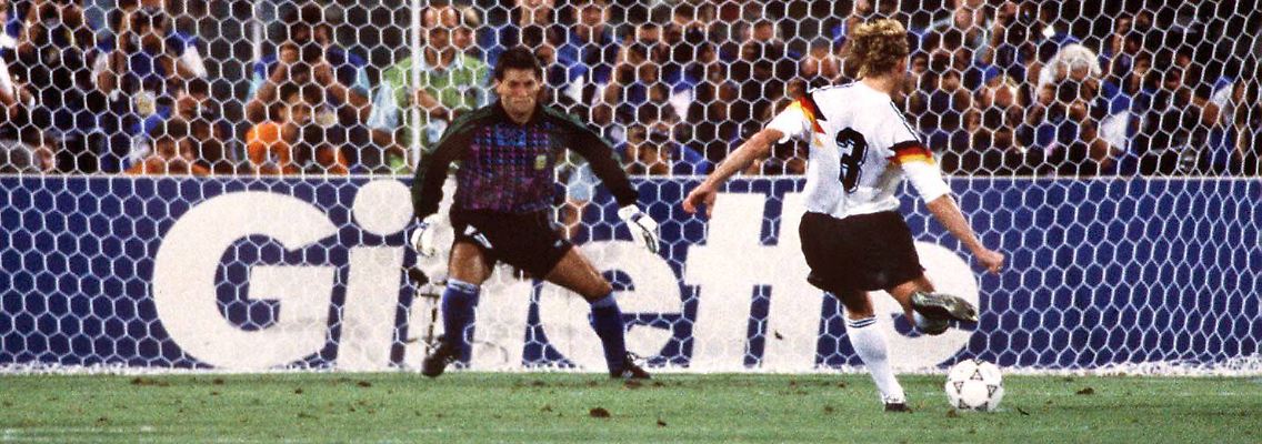 Der Schuss, der das WM-Finale 1990 entschied.