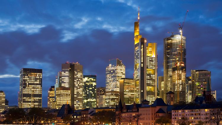 Das Bankenviertel in Frankfurt am Main.