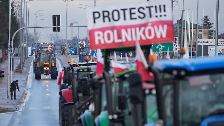 Die Proteste polnischer Bauern richten sich gegen die EU-Agrarpolitik und die Einfuhr günstiger Produkte aus der Ukraine. 