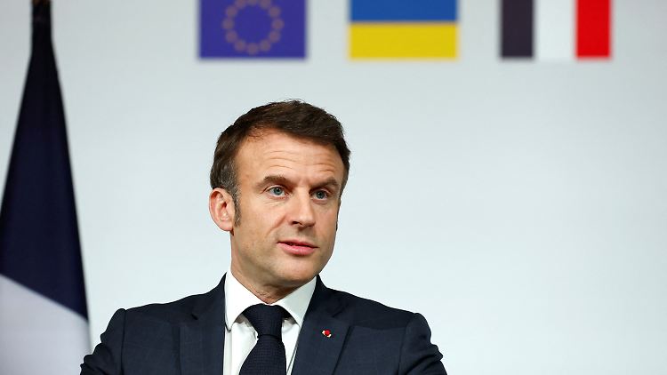 Gehört bislang nicht zu den tatkräftigsten Unterstützern der Ukraine: Macron kündigt in Paris neue Waffenlieferungen an.  