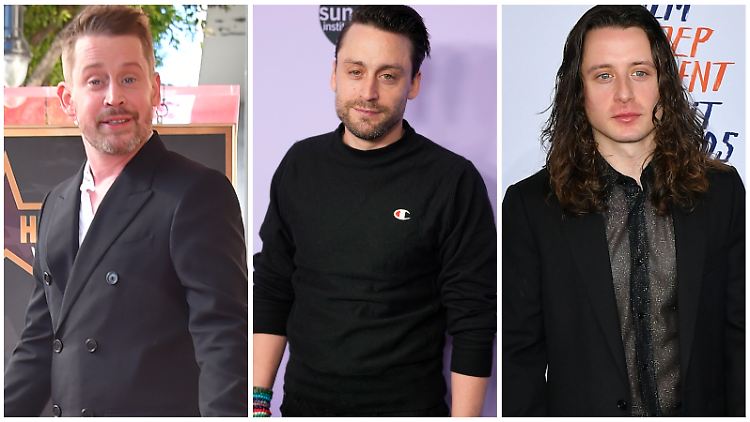 Macaulay (l.), Kieran (M.) und Rory Culkin bekommen Unterstützung von ihren Brüdern.