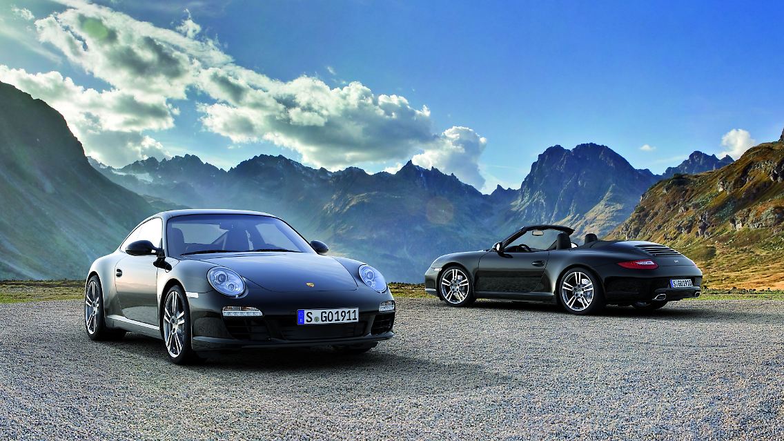 Extravaganter Auftritt: Den Porsche 911 gibt es jetzt auch als "Black Edition" ganz in Schwarz mit vielen Extras.