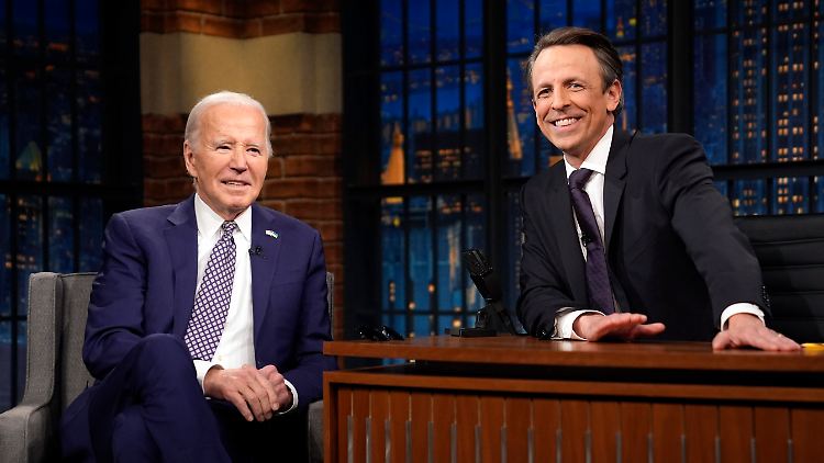 US-Präsident Biden bei einem seiner seltenen Interviews. 