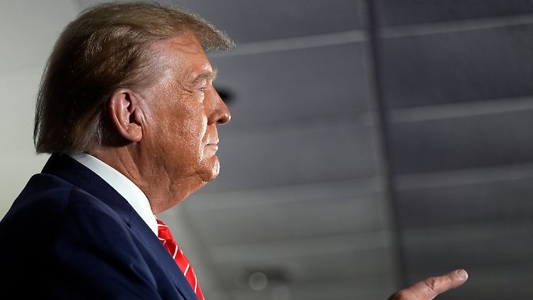 Auch anfällig für Patzer: Ex-Präsident Trump beim Wahlkampf. 