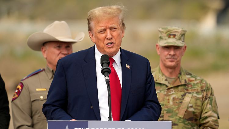 Trump machte Biden für die Probleme an der Grenze verantwortlich. 
