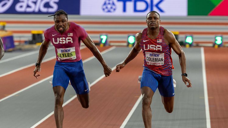 Christian Coleman hat die Nase vorn.