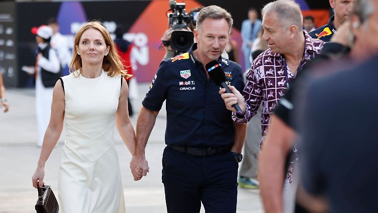 Zeigten sich als Ehepaar: Geri Halliwell und Christian Horner.