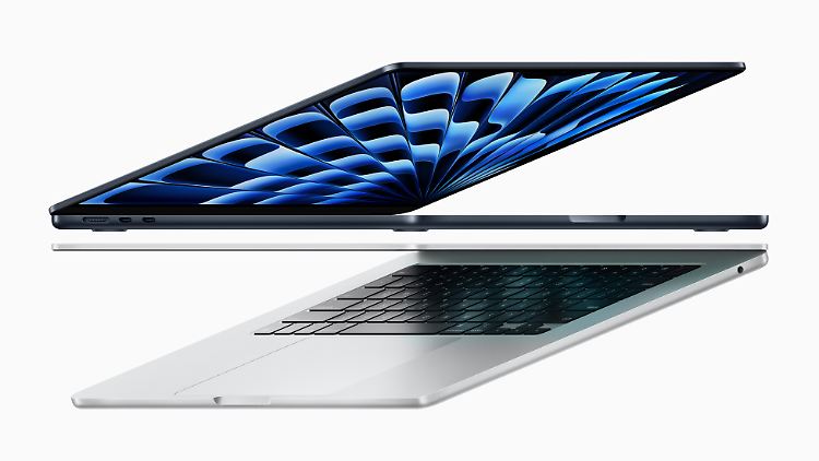 Das neue MacBook Air gibt es mit 13 oder 15 Zoll großem Bildschirm.