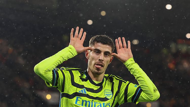 Kai Havertz beteiligte sich sehr gerne am Torregen.