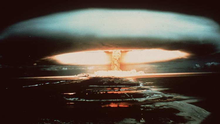 "Macht Atomwaffen zu Geschichte": Bild eines französischen Atombombentests 1970 auf dem Mururoa-Atoll.